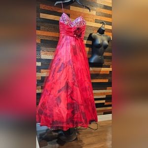 Jovani Red Sequin Formal Dress